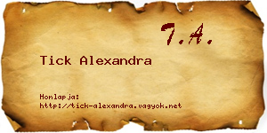 Tick Alexandra névjegykártya