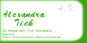 alexandra tick business card
